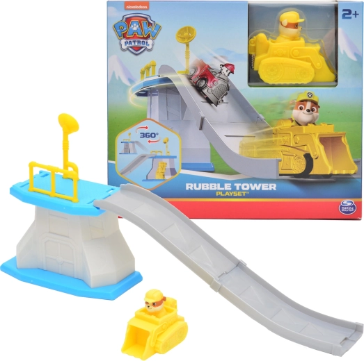 PAW Patrol μίνι πύργος με τσουλήθρα και όχημα Rubble