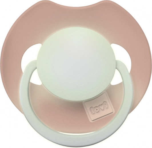 Φωσφορίζουσα πιπίλα σιλικόνης LOVI Prime 0–6 μ., Blush