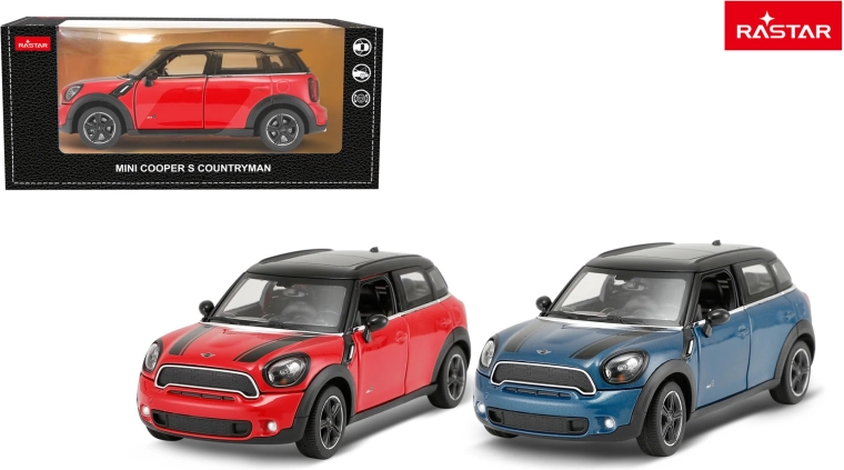 Μεταλλικό αυτοκινητάκι Rastar Mini Countryman 1:24 κόκκινο - 1 τεμάχιο