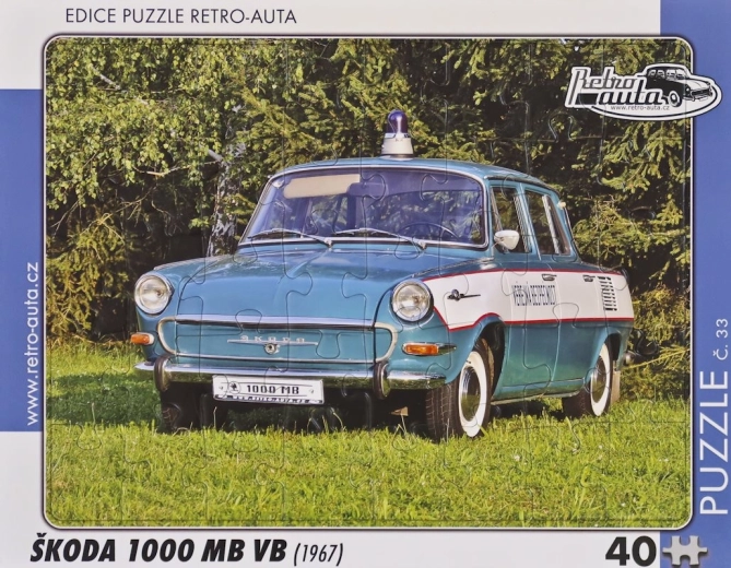Παζλ Retro Αυτοκίνητα Škoda 1000 MB VB 40 κομμάτια