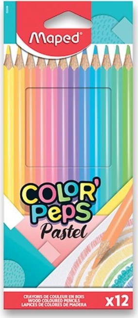 Ξυλομπογιές MAPED Color'Peps Pastel 12 τεμ.
