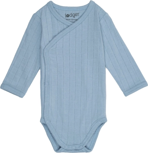 Βρεφικό κορμάκι Lodger με μακρύ μανίκι solid blue fogg 56