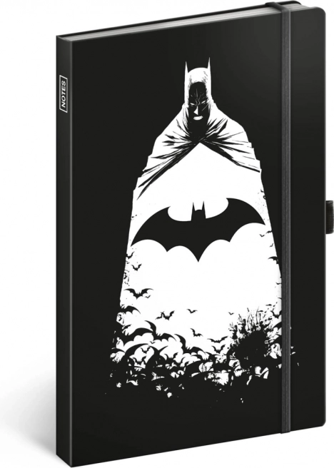 Σημειωματάριο Batman με ελαστικό λαστιχάκι και θηλιά για μολύβι