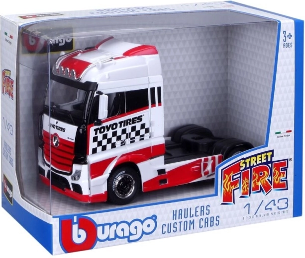 Bburago Street Fire μοντέλο φορτηγού Haulers Custom Cabs 1:43 assort - 1 τεμάχιο