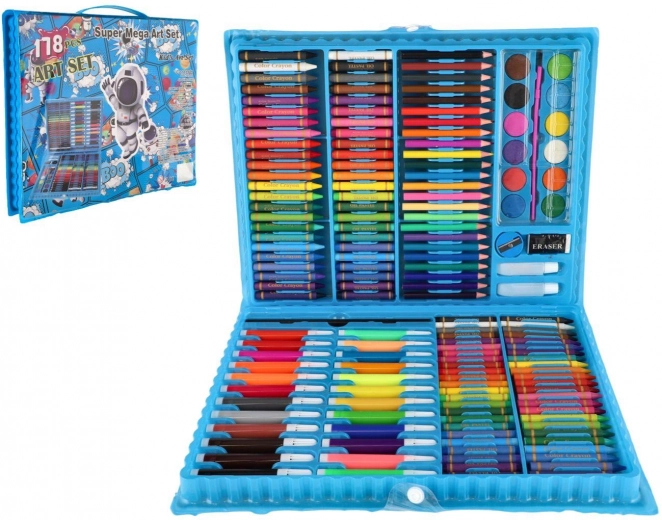 Δημιουργικό art box διάστημα – σετ ζωγραφικής 178 τεμ. σε πλαστικό βαλιτσάκι