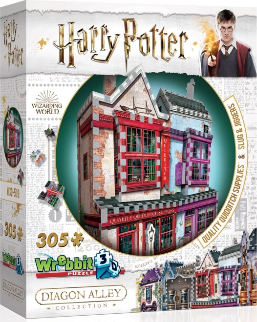 3D παζλ Harry Potter: Prvτοκλασάτες προμήθειες για Κουίντιτς και Slug & Jiggers Apothecary 305 κομμάτια