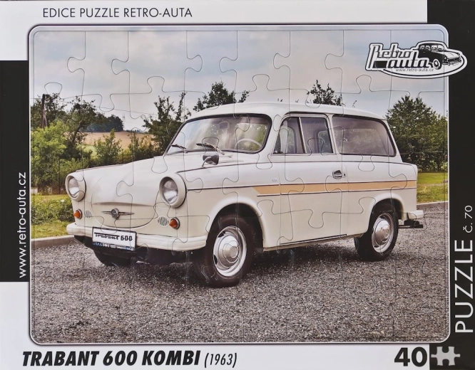 Ρετρό αυτοκίνητα παζλ Trabant 600 Kombi 40 κομμάτια