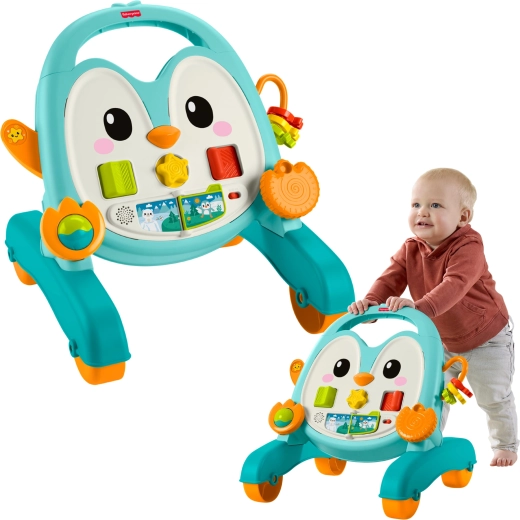 Fisher-Price μουσικό περπατούρα και βοηθητικό περπατήματος πιγκουίνος 2 σε 1