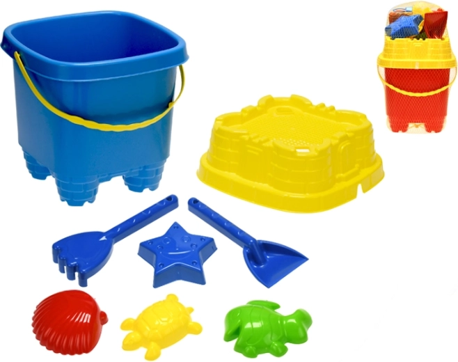 Σετ για άμμο με φορμάκια 20 cm (4 τεμ.) για παιδιά από 10 μηνών