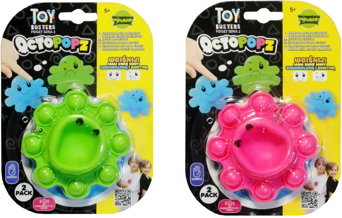 Fidget χταποδάκι – μαλακό παιχνίδι πίεσης διπλής όψης (2 τεμ.)