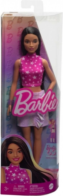 Κούκλα Barbie Fashionistas με ροζ τοπ με αστέρια