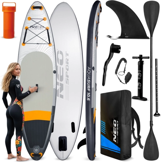 Φουσκωτό paddleboard Neo-Sport Aquasurf 10’6 (SUP) 320 × 84 × 15 cm – σετ με αξεσουάρ