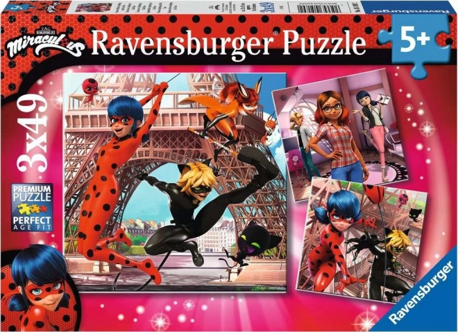 Παιδικά παζλ RAVENSBURGER MIRACULOUS 3×49 κομμάτια