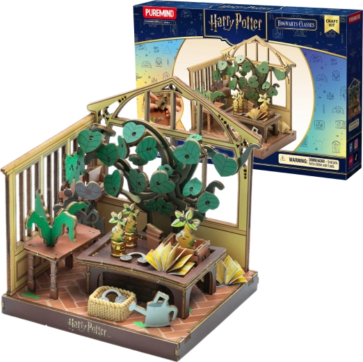 Puremind Harry Potter συναρμολογούμενο ξύλινο 3D παζλ – θερμοκήπιο, μάθημα βοτανολογίας