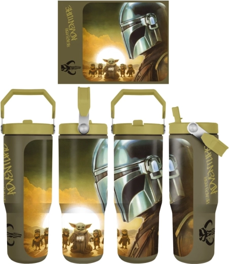 Ταξιδιωτικό ποτήρι Star Wars Mandalorian και Grogu Sunset με λουράκι