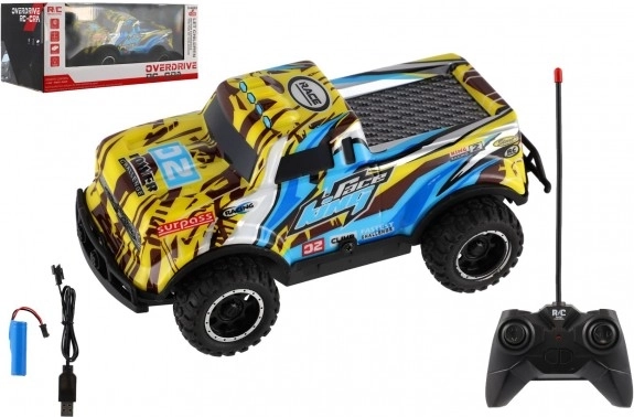 RC εκτός δρόμου αυτοκίνητο pick-up 27 MHz 17 cm με επαναφορτιζόμενο πακέτο μπαταρίας