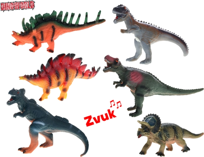 Φιγούρα δεινόσαυρου με ήχο Dinoworld 23–25 cm - 1 τεμάχιο