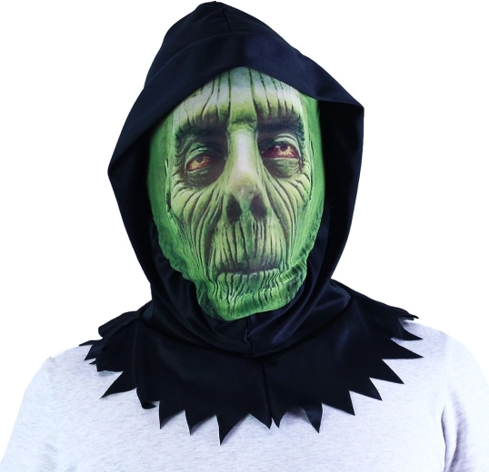 Υφασμάτινη πράσινη μάσκα για Halloween και καρναβάλι