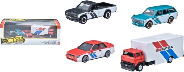Hot Wheels premium σετ 4 αυτοκινήτων BRE Datsun