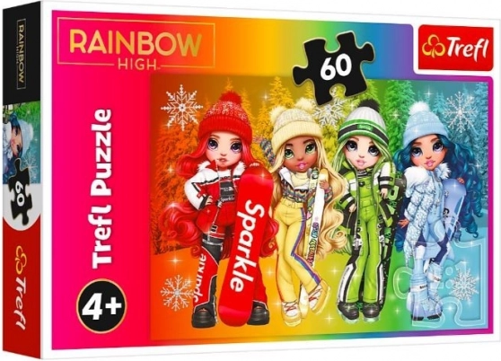 Παζλ 60 κομματιών Χαρούμενες κούκλες RAINBOW HIGH