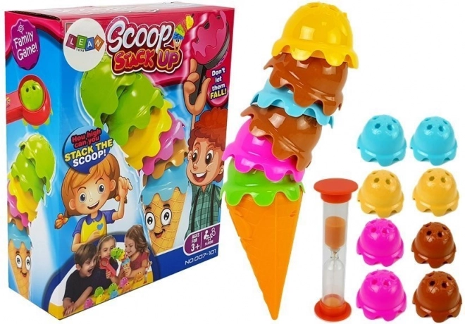 Scoop Stack Up - Οικογενειακό παιχνίδι με πολύχρωμα χωνάκια παγωτού
