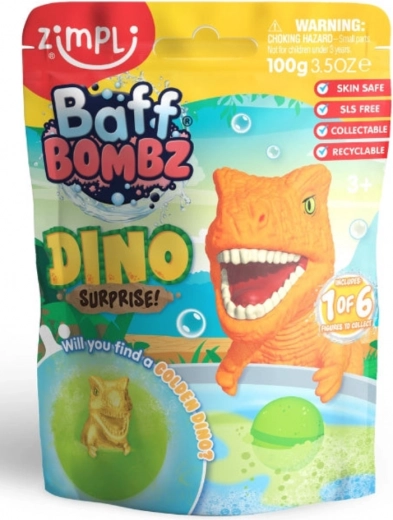 Zimpli Kids αφρίζουσα βόμβα μπάνιου για παιδιά Δεινόσαυρος – έκπληξη