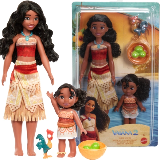 Σετ κούκλων DISNEY VAJANA 2 – Βαγιάνα και Σιμέα με αξεσουάρ