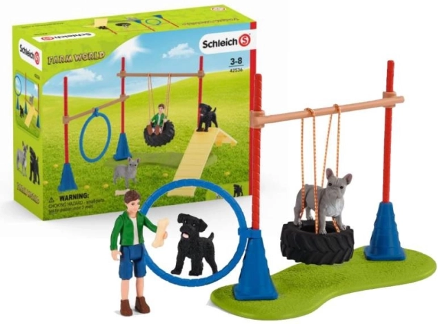 Schleich Farm World παιδική χαρά για σκύλους και σετ agility
