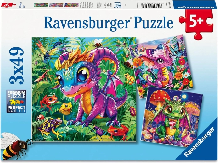 Παζλ Ravensburger Δρακάκια ανακαλύπτουν τη φύση 3×49 κομμάτια