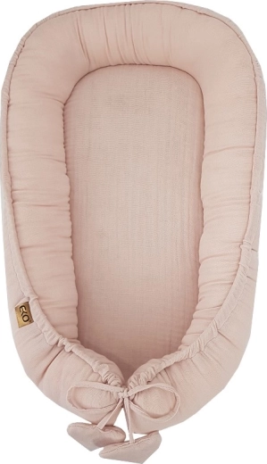 Οικολογική φωλίτσα για μωρό από μουσελίνα Powder Pink 90 × 60 cm