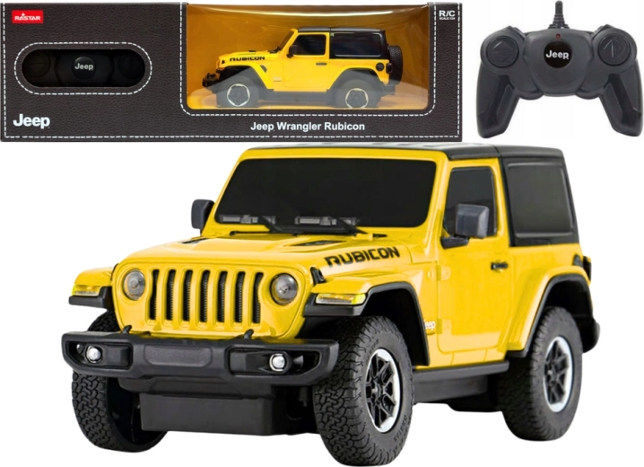 Αυτοκίνητο R/C Jeep Wrangler JL Rubicon κίτρινο 1:24