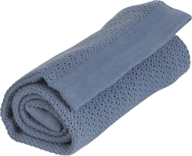 Vinter & Bloom κουβέρτα Soft grid organic denim blue