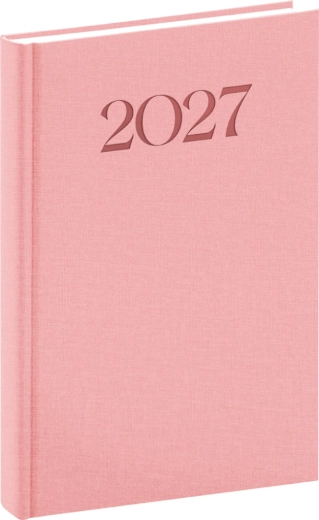 Notique Biella ημερήσιο ημερολόγιο 2027 ροζ 15 × 21 cm