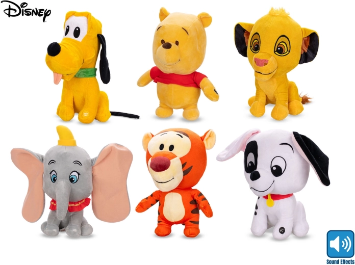 Λούτρινη φιγούρα Disney με ήχο 30 cm - 1 τεμάχιο