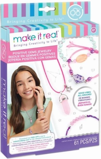MAKE IT REAL σετ κατασκευής κοσμημάτων Positive Gems – κολιέ και 3 βραχιόλια