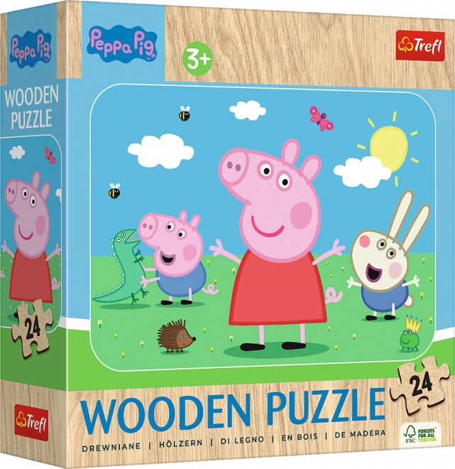 Ξύλινο παζλ PEPPA PIG 24 κομμάτια