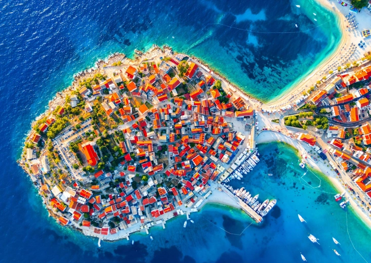 Enjoy παζλ εναέρια άποψη του Primošten, Κροατία 1000 κομμάτια