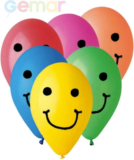 Gemar φουσκωτό παστέλ μπαλόνι με εκτύπωση Smile 26 cm - 1 τεμάχιο