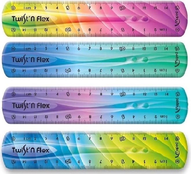 Χάρακας Maped Twist'n Flex ουράνιο τόξο 15 cm