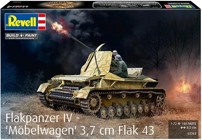 Πλαστικό μοντέλο άρματος Flakpanzer IV 3,7 cm Flak 43 (1:72)