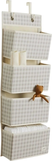 3 Sprouts κρεμαστός οργανωτής recycled gringham beige