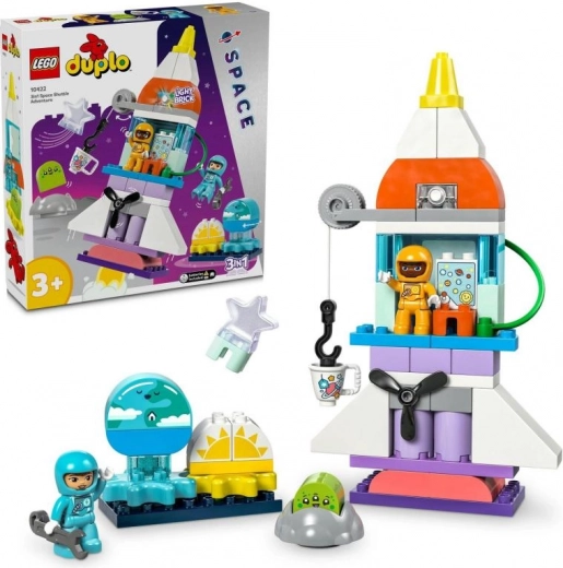 LEGO® DUPLO® 10422 Διαστημική περιπέτεια με διαστημικό λεωφορείο 3 σε 1