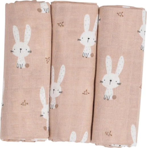 FreeON Bubaba υφασμάτινες πάνες beige bunnys - 3 τεμ.