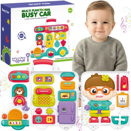 WOOPIE BABY διαδραστική βαλιτσούλα δραστηριοτήτων Busy Car 3 σε 1