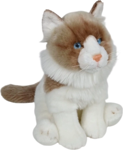 Βελούδινη γάτα Ragdoll καθιστή 28 cm