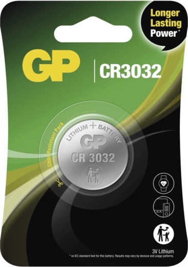 Λιθίου κουμπωτή μπαταρία GP CR3032 3 V