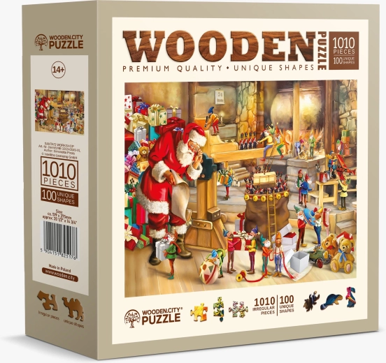 Ξύλινο παζλ Wooden City Το εργαστήρι του Άγιου Βασίλη 1010 κομμάτια