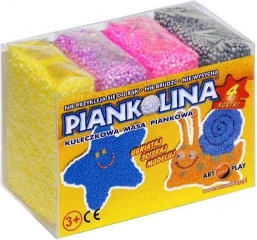 Piankolina – αφρώδης πλαστελίνη μοντελοποίησης 4 κύβοι, κίτρινη