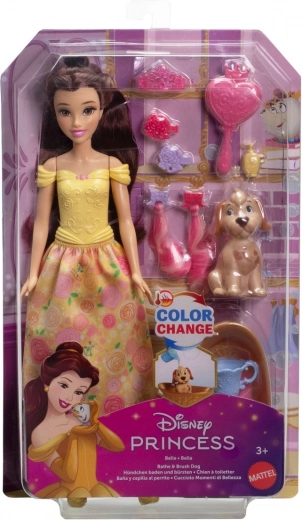 Disney Πριγκίπισσα Belle με σκυλάκι – σετ μπάνιου και styling