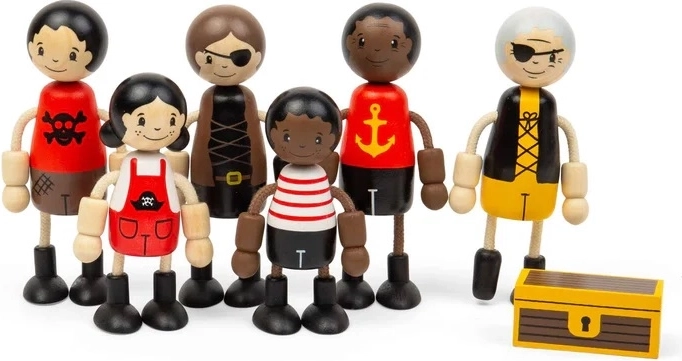 Bigjigs Toys ξύλινες φιγούρες Πειρατές